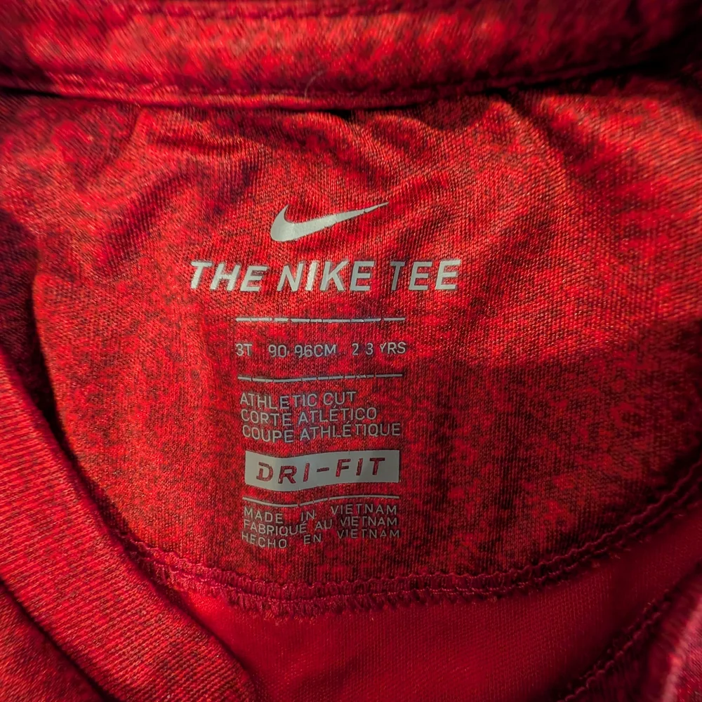 Nike 3T Kids' Red Dri-FIT Short Sleeve Tee